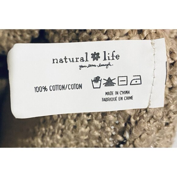 Natural Life Cardigan Sweater Womens XS/S Brown Long Line Cable Knit Cozy Comfy - Picture 6 of 7